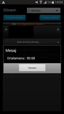 E-Okul Ortalama android App screenshot 2